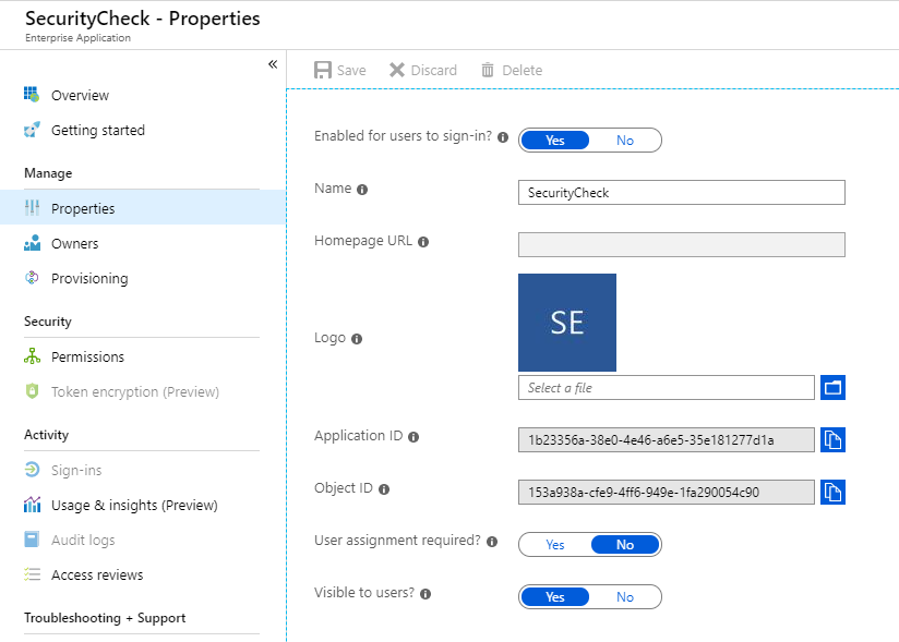 EnterpriseApplicationProperties